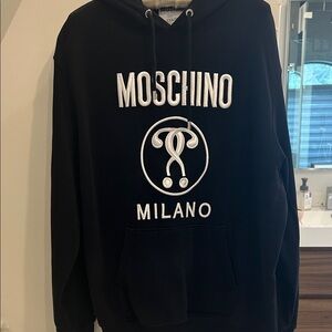Moschino Black Sweatshirt with White Milano Design